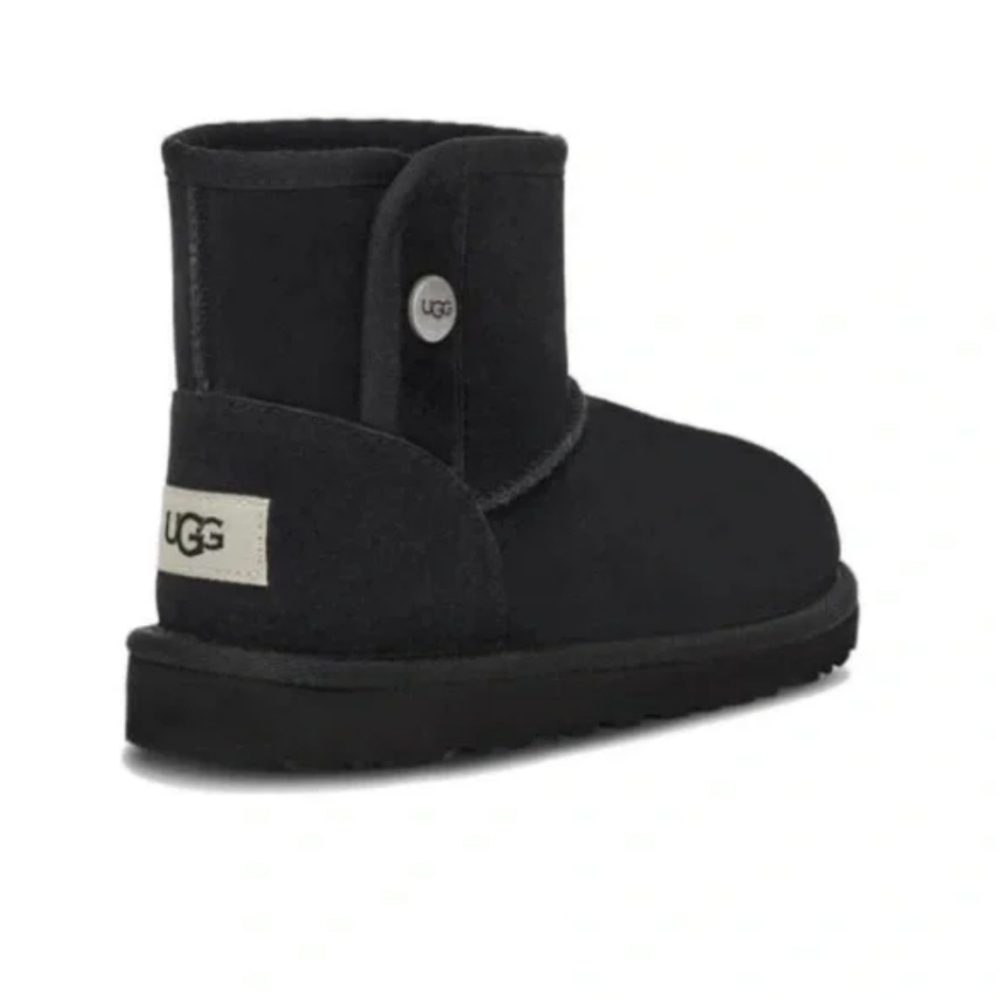 UGG Jona Kids Sheepskin Suede Boots With Side Snap
